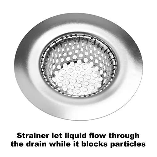 Hilltop Products 2 Pack Stainless Steel Sink Strainer Basket 5.4cm (2.13") Top / 2.5cm (1") Basket, Silver | Rust-Resistant Hair Catcher for Bathroom & Utility Sinks thumbnail 6
