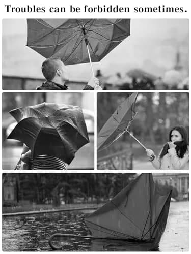 Kalolary UPF 50+ UV Protection Compact Golf Umbrella 62 Inch Windproof Waterproof thumbnail 5