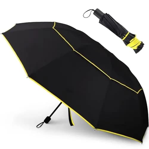 Kalolary UPF 50+ UV Protection Compact Golf Umbrella 62 Inch Windproof Waterproof thumbnail 7