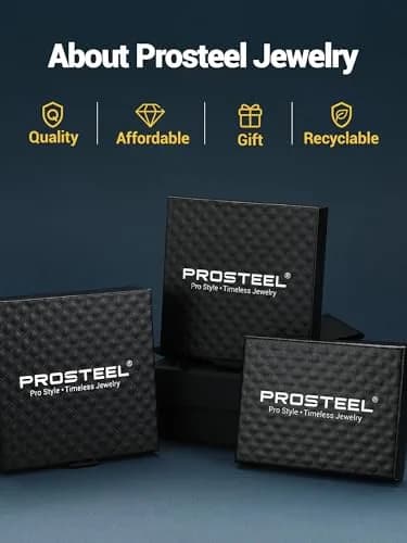 PROSTEEL Stainless Steel Flat Box Link Chain Necklace for Men 55cm (22 inch) | Hypoallergenic & Tarnish-Resistant thumbnail 7