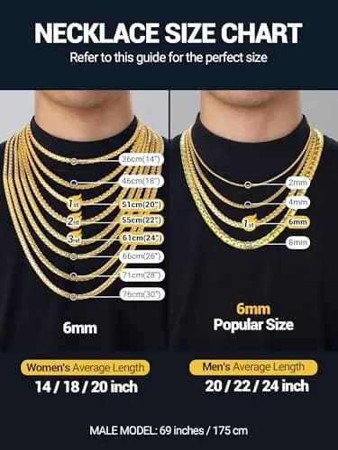 PROSTEEL Stainless Steel Flat Box Link Chain Necklace for Men 51cm (20 inch) | Hypoallergenic & Tarnish-Resistant thumbnail 6