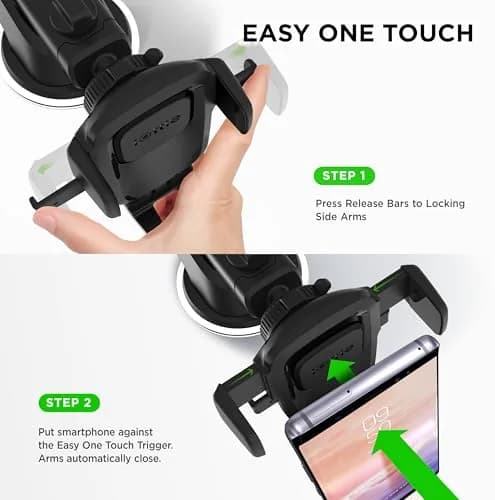 iOttie Easy One Touch Classic Dash & Windshield Universal Car Mount Phone Holder 16.5 cm (6.5 in) | Secure Phone Grip for All Smartphones thumbnail 2