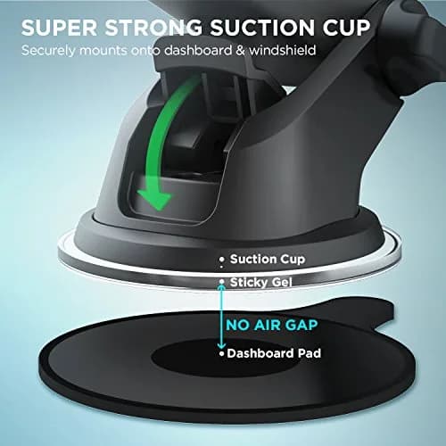 iOttie Easy One Touch Classic Dash & Windshield Universal Car Mount Phone Holder 16.5 cm (6.5 in) | Secure Phone Grip for All Smartphones thumbnail 3