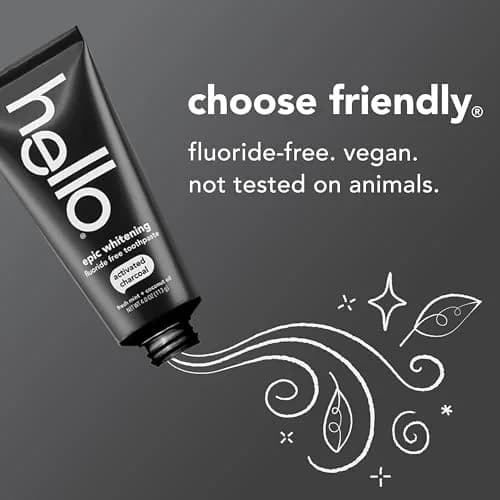 hello Epic Whitening Activated Charcoal Toothpaste 4 oz (113 g) | Fluoride-Free Whitening & Plaque Removal thumbnail 4