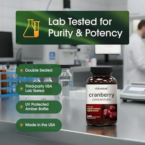 NatureBell Cranberry Concentrate 240 Capsules | Urinary & Wellness Support in India thumbnail 5