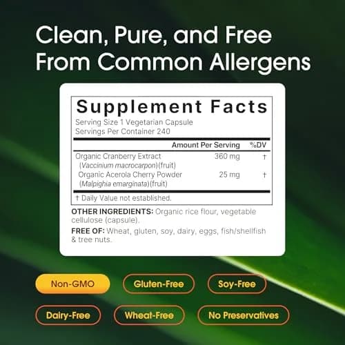 NatureBell Cranberry Concentrate 240 Capsules | Urinary & Wellness Support in India thumbnail 3