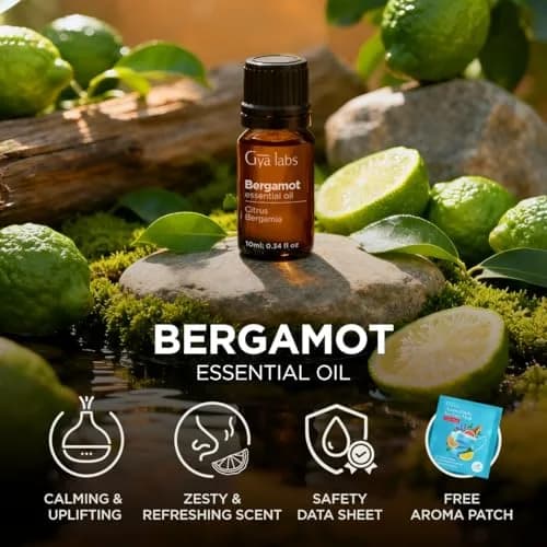 Gya Labs Bergamot Essential Oil 10ml (0.34 Fl Oz) | Pure Citrus Aroma for Diffuser & Skin thumbnail 6