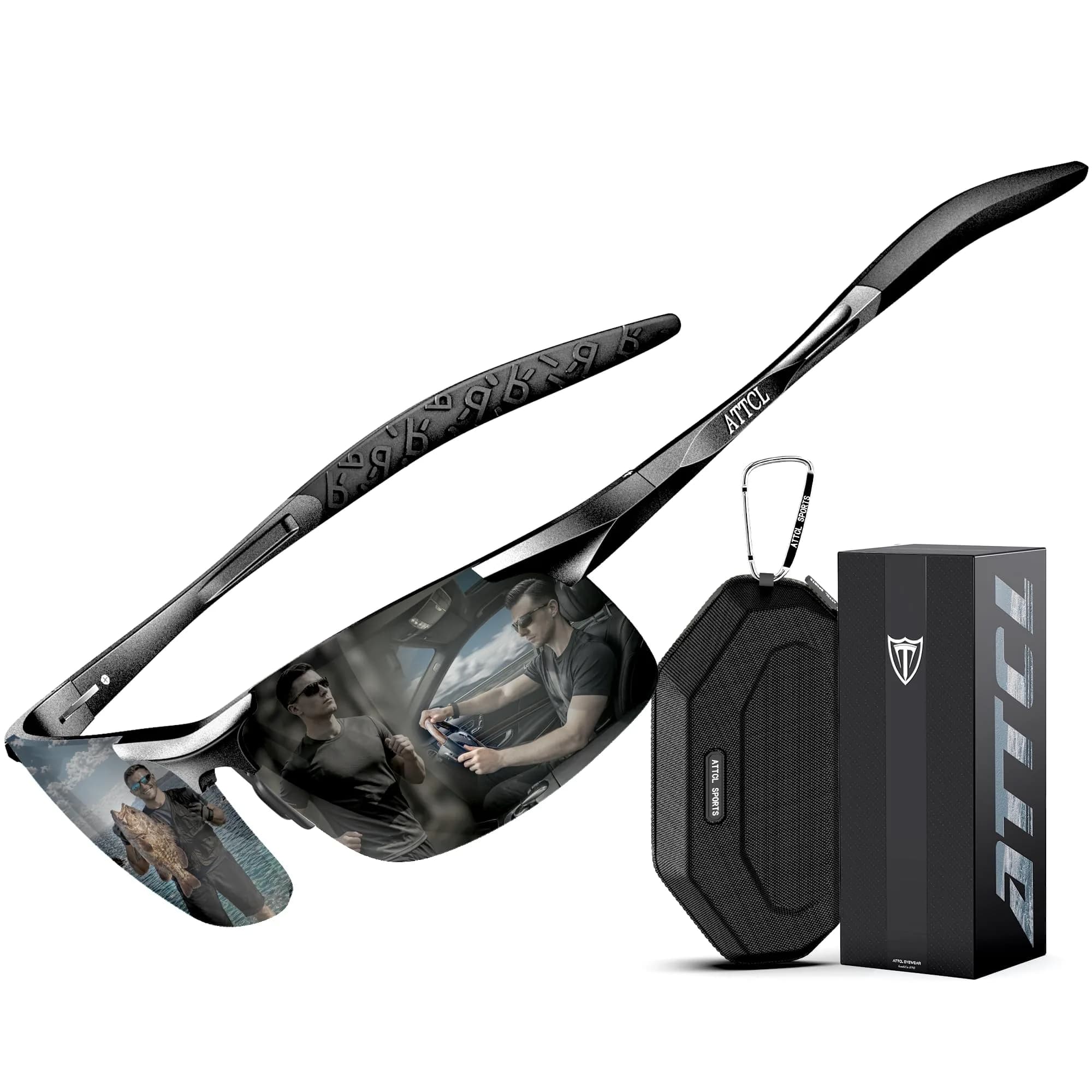 ATTCL Polarized Sunglasses Men Al-Mg Metal UV400 | Lightweight, Durable & UV Protection (70-120 chars)