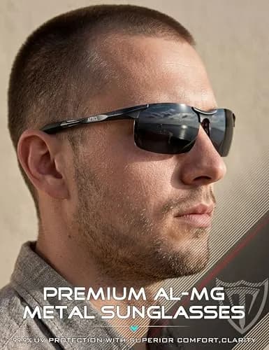 ATTCL Polarized Sunglasses Men Al-Mg Metal UV400 | Lightweight, Durable & UV Protection (70-120 chars) thumbnail 3