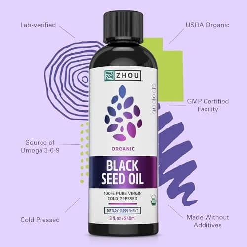ZHOU Black Seed Oil Liquid 8 Fl Oz thumbnail 4
