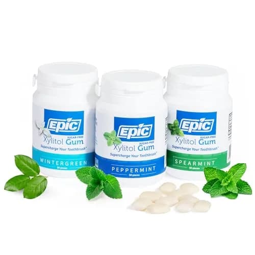 Epic Xylitol Gum Variety - Mint Pack, 150 Pieces (3-Pack) | Sugar-Free, Oral Health Support, Vegan thumbnail 1