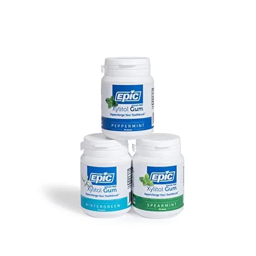 Epic Xylitol Gum Variety - Mint Pack, 150 Pieces (3-Pack) | Sugar-Free, Oral Health Support, Vegan thumbnail 9