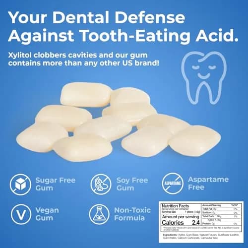 Epic Xylitol Gum Variety - Mint Pack, 150 Pieces (3-Pack) | Sugar-Free, Oral Health Support, Vegan thumbnail 3