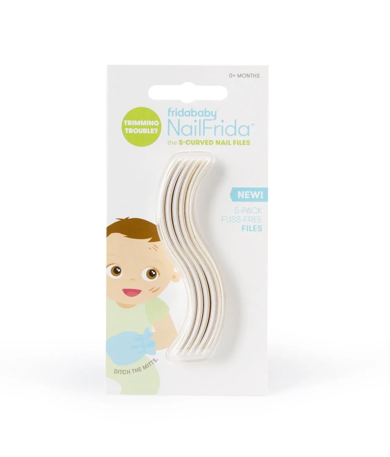 Frida Baby NailFrida S-Curved Baby Nail Files 5ct | Smooth Baby Nails Safely — Negro