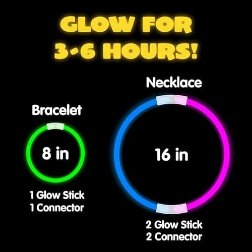 JOYIN 400 Pcs Glowsticks, Assorted Colors Party Favors | Value Pack, CPSIA Compliant thumbnail 6