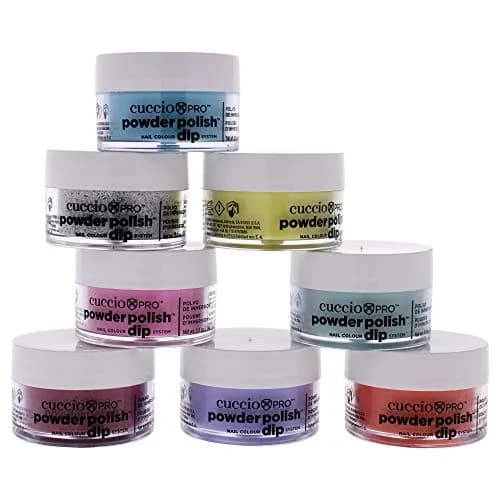 Cuccio Powder Polish Dip System 8 Pack - Vibrant Nail Colors, Odor-Free, No Curing, 0.5 oz Each thumbnail 2