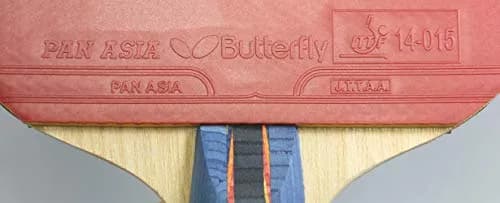 Butterfly Nakama S-9 Table Tennis Racket – ITTF Approved Ping Pong Paddle – Pan Asia Rubber & Thick Sponge Layer (6.5 in x 1 in x 11 in) thumbnail 3