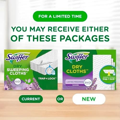 Swiffer Dry Sweeping Cloths Refills, Lavender Scent, 52 Count | Traps & Locks Dirt, Dust, Hair & Allergens thumbnail 2