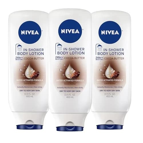 NIVEA Nourishing In Shower Body Lotion Cocoa Butter 405ml (13.5 Fl Oz) Pack of 3 | Moisturizes Instantly for Dry Skin thumbnail 1