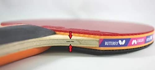 Butterfly Nakama S-1 Table Tennis Racket – Professional ITTF Approved Ping Pong Paddle with Sriver Rubber & Carbon Layers | 2-Pack thumbnail 5