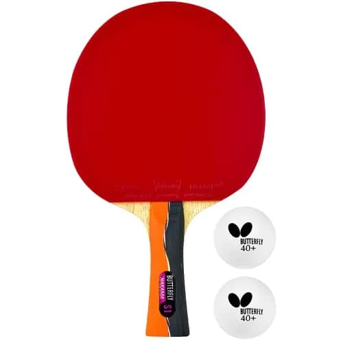Butterfly Nakama S-1 Table Tennis Racket – Professional ITTF Approved Ping Pong Paddle with Sriver Rubber & Carbon Layers | 2-Pack thumbnail 7