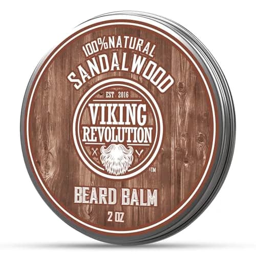 Viking Revolution Sandalwood Beard Balm - Beard Butter for Men, 50ml (1.7 Fl Oz) | Tames & Softens Beard thumbnail 1