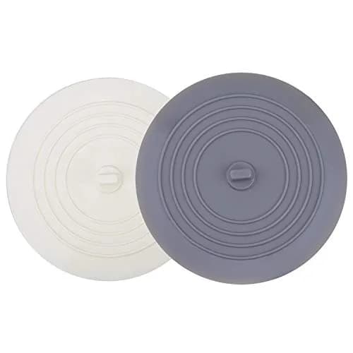 V-TOP Tub Stopper 2 Pack, 6 inches Silicone Drain Plug for Bathroom & Kitchen | Large Flat Suction Cover thumbnail 1