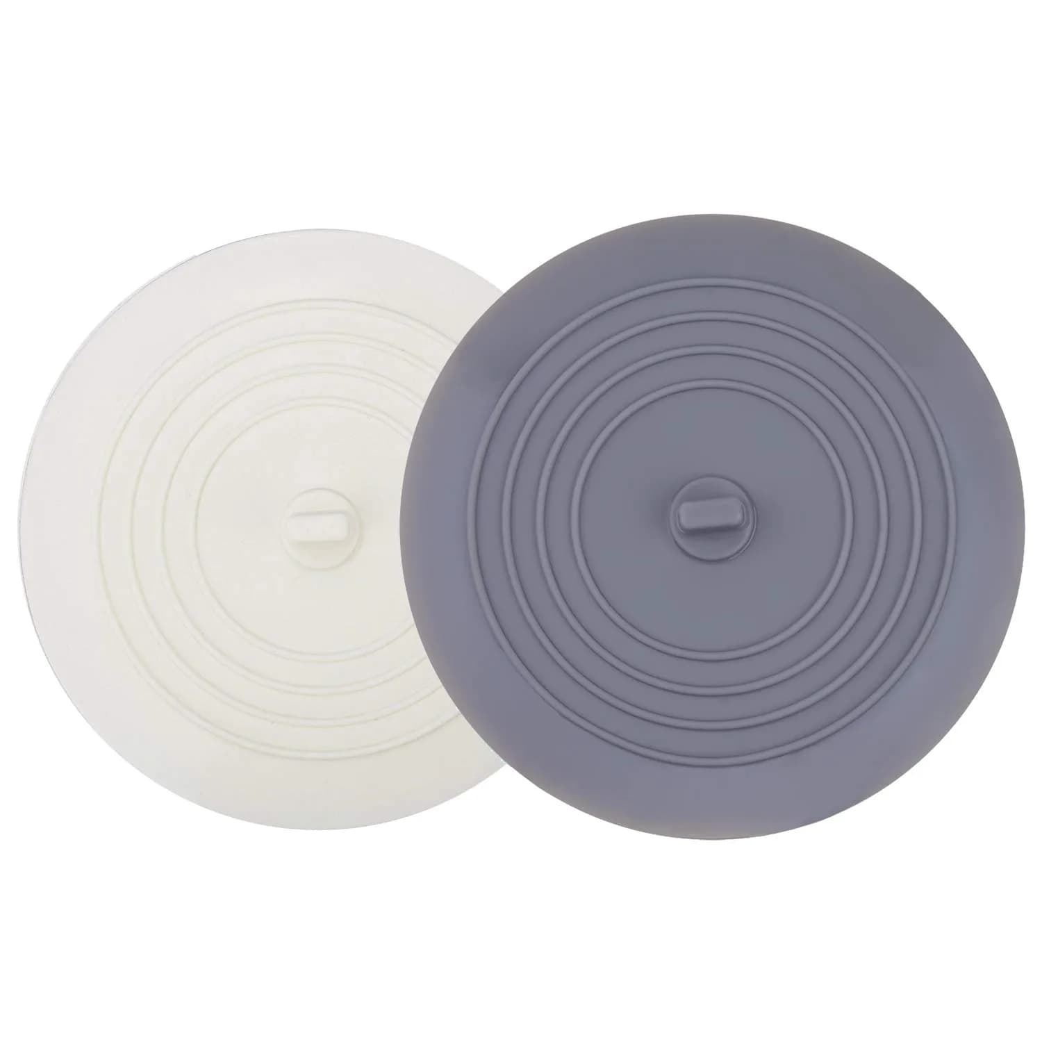 V-TOP Tub Stopper 2 Pack, 6 inches Silicone Drain Plug for Bathroom & Kitchen | Large Flat Suction Cover - main product image