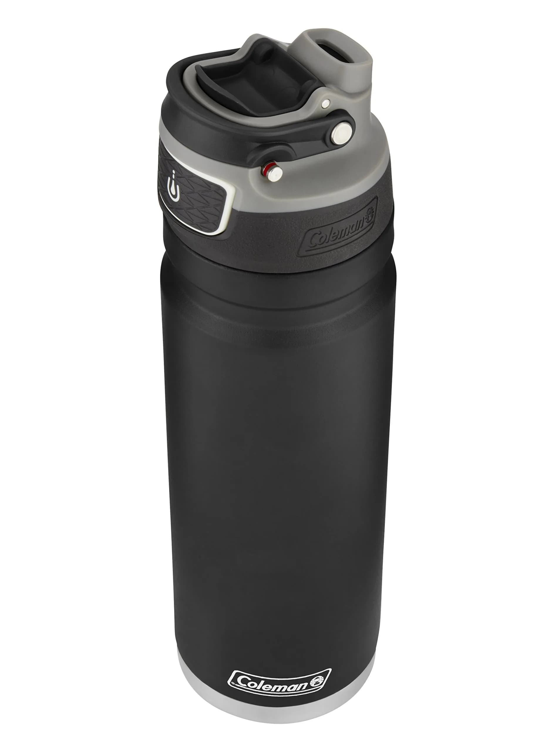 Coleman Autoseal FreeFlow Stainless Steel Water Bottle, Black, 24oz (710ml) | Keeps Cold 31 Hrs - main product image