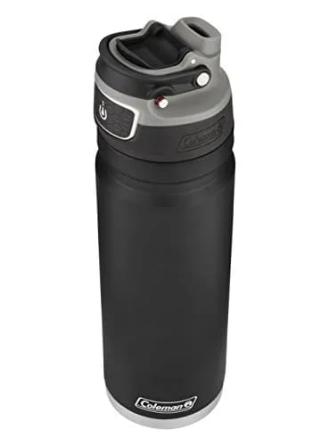 Coleman Autoseal FreeFlow Stainless Steel Water Bottle, Black, 24oz (710ml) | Keeps Cold 31 Hrs thumbnail 1