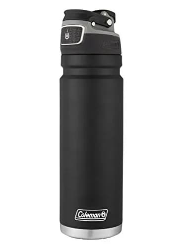 Coleman Autoseal FreeFlow Stainless Steel Water Bottle, Black, 24oz (710ml) | Keeps Cold 31 Hrs thumbnail 5