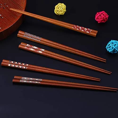 Antner Handmade Japanese Natural Wooden Chopsticks Gift Set with Box, 5 Pairs, 22.8 cm (9 inches) thumbnail 8