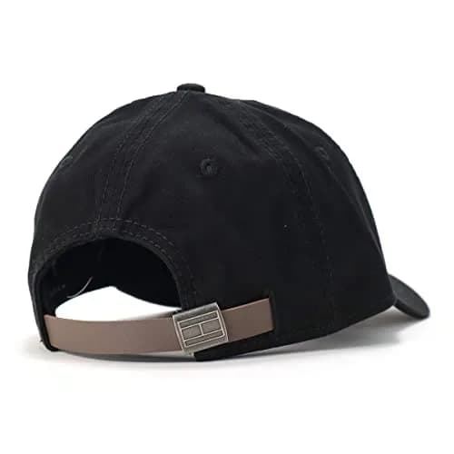 Tommy Hilfiger Men's Logo Dad Baseball Cap | Classic Cotton Adjustable Hat in Black thumbnail 2