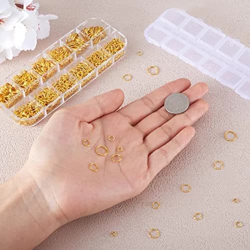 PH PandaHall Jewelry Findings 4-10mm Golden Jump Rings | Jewelry Making Components thumbnail 6