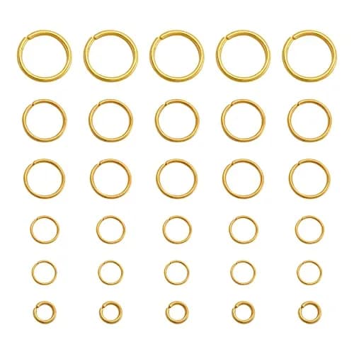 PH PandaHall Jewelry Findings 4-10mm Golden Jump Rings | Jewelry Making Components thumbnail 2