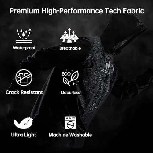 HOTSUIT Men's Sauna Suit Jacket & Pants Black M | Accelerates Sweat for Weight Loss & Body Shaping thumbnail 4