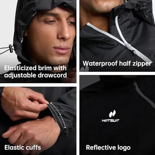 HOTSUIT Men's Sauna Suit Black 3XL | Sweat-Inducing Workout Gear for Enhanced Perspiration thumbnail 5