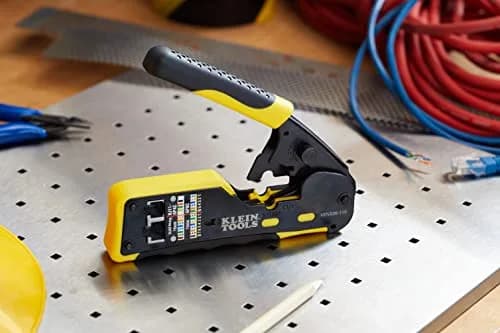 Klein Tools VDV226-110 Ratcheting Modular Data Cable Crimper, Wire Stripper & Cutter for RJ11/RJ12 & RJ45 Pass-Thru Connectors | 14.4 oz (408 g) Tool thumbnail 2