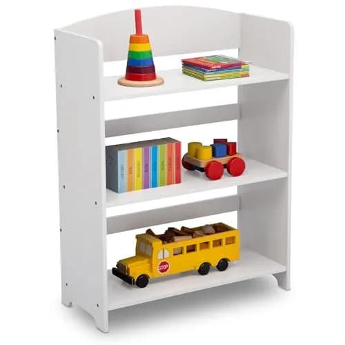Delta Children MySize Bookshelf Bianca White | Kid-Sized, Sturdy Wood, Safe & Durable (24.63in W x 10.5in D x 33in H) thumbnail 1