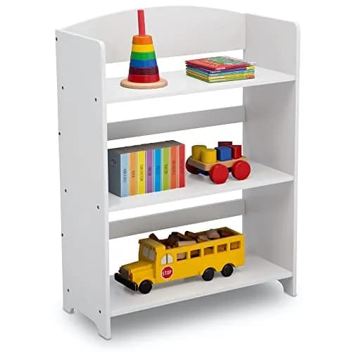 Delta Children MySize Bookshelf Bianca White | Kid-Sized, Sturdy Wood, Safe & Durable (24.63in W x 10.5in D x 33in H) thumbnail 3