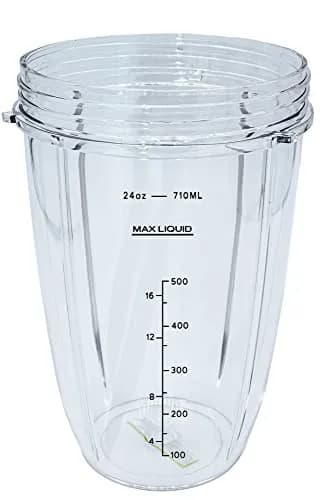 Blendin Clear Tall Jar 709ml (24 Oz) | Replacement Cup for Nutribullet 600W & 900W Blenders thumbnail 1