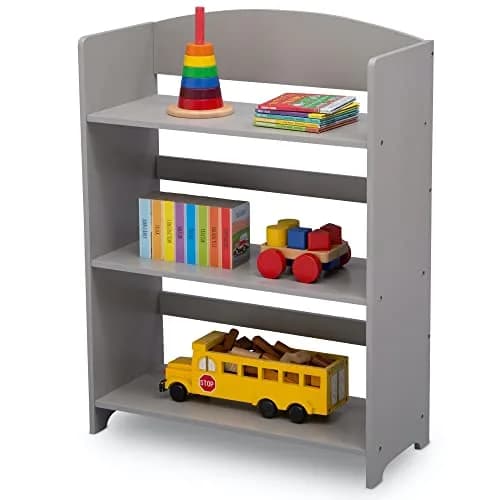 Delta Children MySize Bookshelf - Greenguard Gold Certified, Grey | Kid-Sized, Sturdy Wood Bookcase for Kids thumbnail 3
