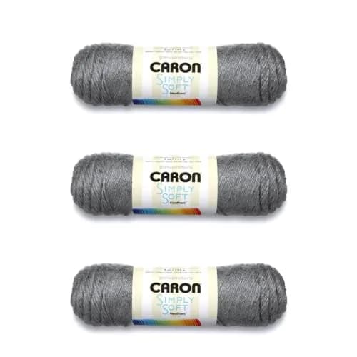 Caron Simply Soft Acrylic Yarn 3-Pack 510g (18oz) Heather Gray | Gauge 4 Medium Worsted thumbnail 1