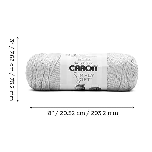 Caron Simply Soft Acrylic Yarn 3-Pack 510g (18oz) Heather Gray | Gauge 4 Medium Worsted thumbnail 9