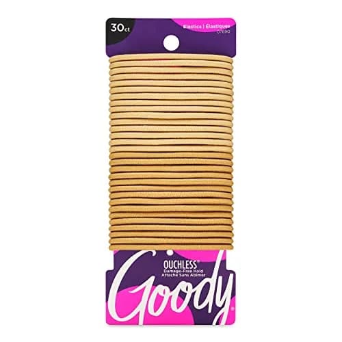 Goody Ouchless Elastic Hair Ties, 30 Count (Pack of 1) | No-Snag, Pain-Free Hold for All Hair Types thumbnail 1