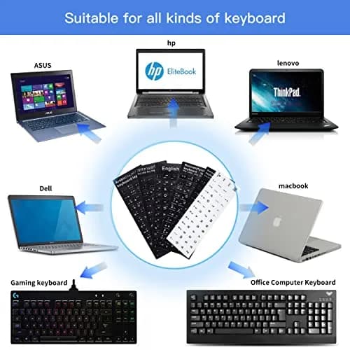 CaseBuy English Keyboard Stickers for Laptops & PCs | 48 Stickers thumbnail 7