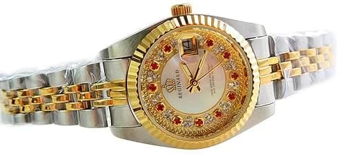 MASTOP Women's Silver & Gold Two Tone Stainless Steel Dress Watch | Luminous Analog Quartz 26mm thumbnail 4
