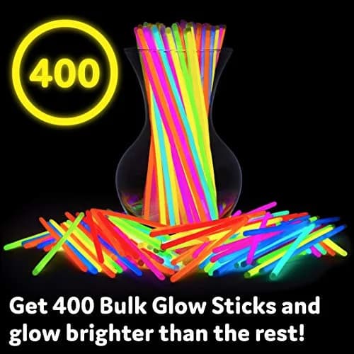 PartySticks Ultra Bright Glow Sticks Bulk Party Supplies 400 Pack | 8" Glow Sticks for Parties & Decorations thumbnail 3