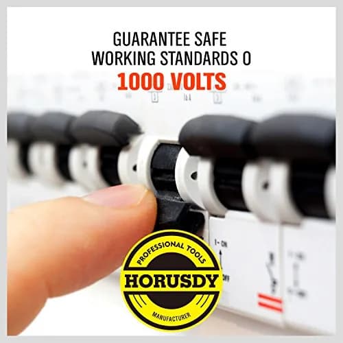 HORUSDY 6-Piece 1000V Insulated Precision Screwdriver Set with Magnetic Tips, CR-V Steel, Cushion Grip for Electrical Work thumbnail 9