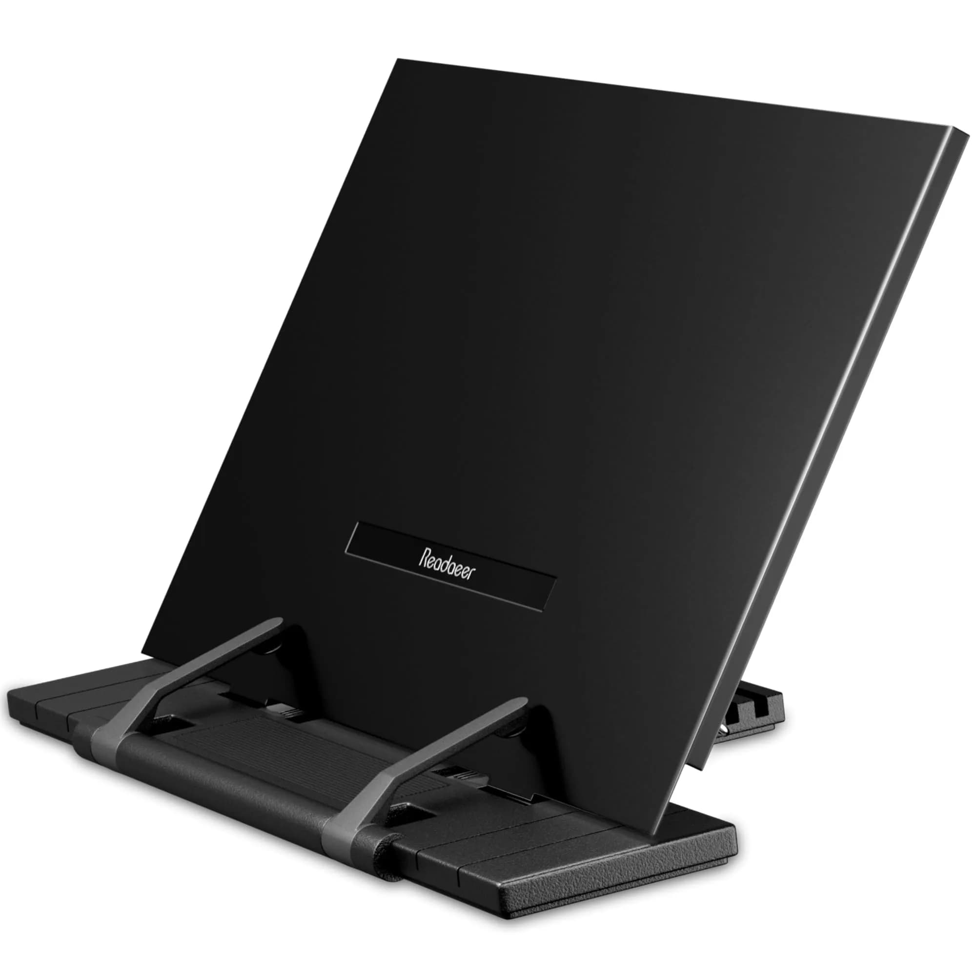 READAEER Metal Book Stand for Desk Portable Document Holder with 7 Adjustable Angles | Compact & Sturdy - main product image